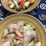 豚ヒレ肉と長芋のニンニク梅ソース炒め
